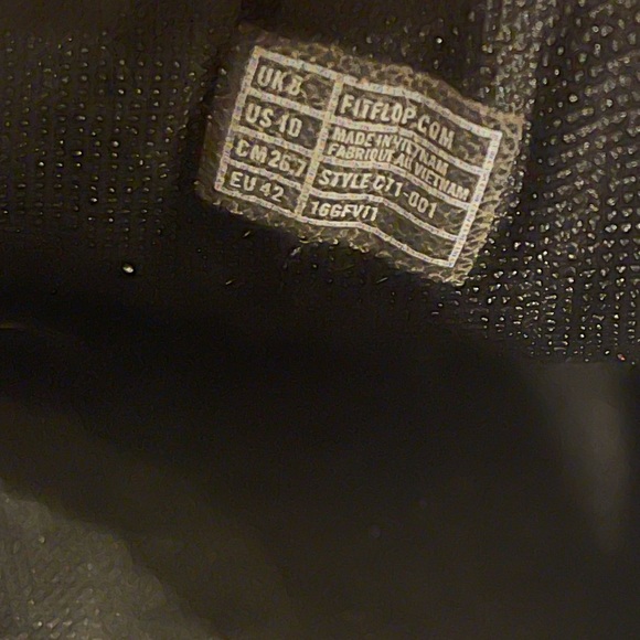 Fit flops black with white sole slip on shoe. - Picture 3 of 3